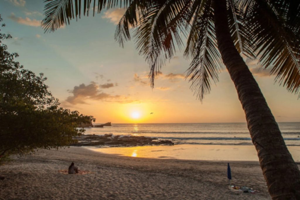 Guiones beach at sunset